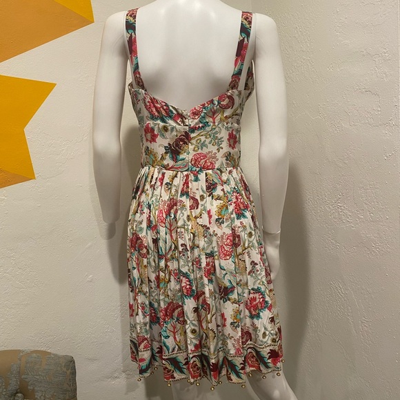 Plenty by Tracy Reese silk floral dress with lace bead in the front size 8 - Picture 4 of 16